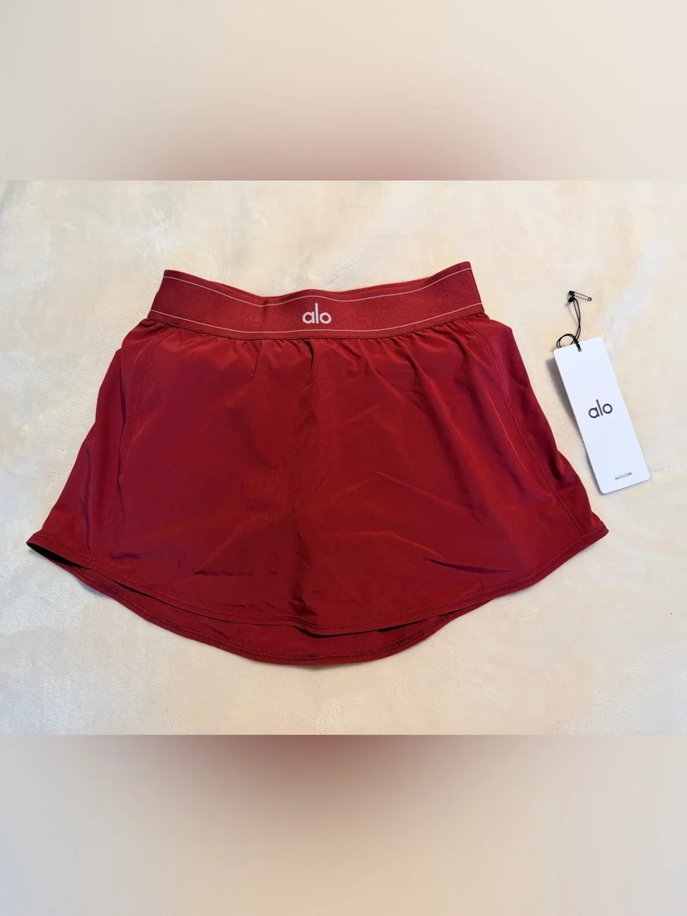 ALO Yoga Match Point Tennis Skirt, Size Small Summer Romance Red!